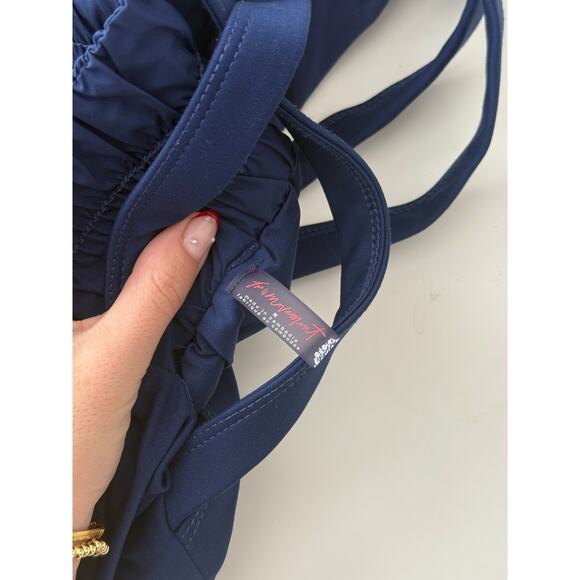 Free People navy blue get your flirt on shortsie - size medium - Picture 6 of 6